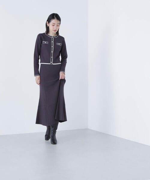 東京ソワール ソワールペルル SOIR PERLE ワンピース ロング ボウタイ