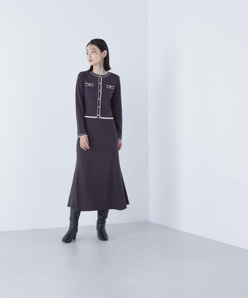 グレースクラス GRACE Class 24AW ウールチェックシャツワンピース 36