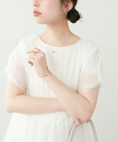 「natural couture」 半袖ブラウス FREE ブラック レディース_画像2