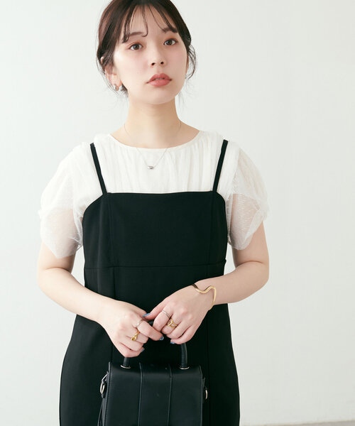 「natural couture」 半袖ブラウス FREE ブラック レディース_画像7