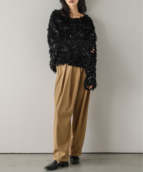 【La-gemme】 フェザースパンコールトップス La-gemme フェザースパンコールトップス レディース : ZOZOTOWN