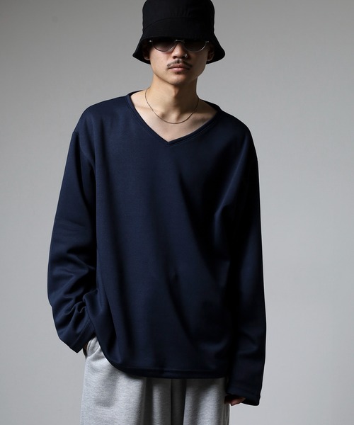 revertical tシャツ 裾ドローコード付きVネックT メンズ レディース