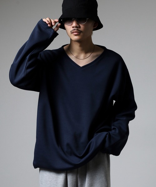 revertical tシャツ 裾ドローコード付きVネックT メンズ レディース