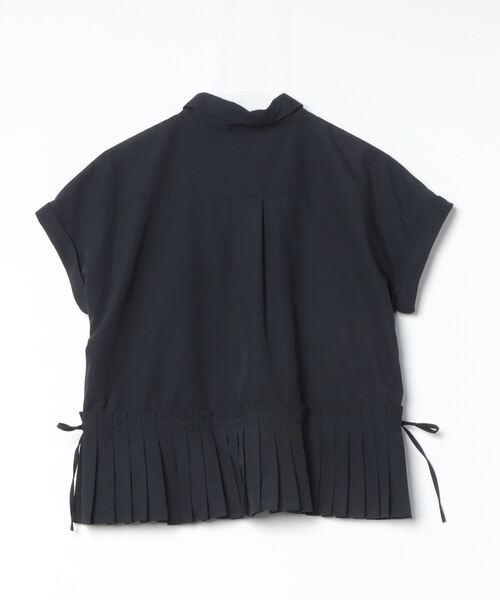 「BEAMS HEART」 半袖ブラウス - ブラック レディース_画像2