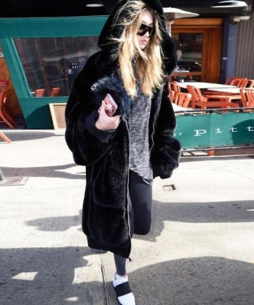 コート アウター 「CANVAS＋」中綿キルティングフェイクファーロング