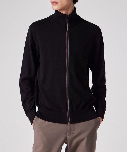 PS Paul Smith セーター ニット Sports Stripe” ジップアップニット