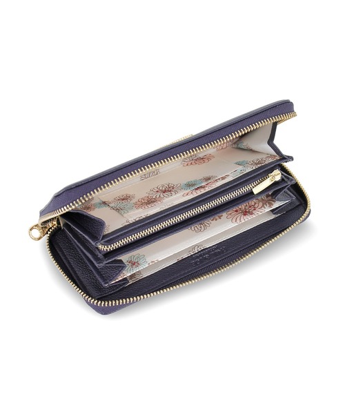新品 ポール＆ジョー アクセソワ 長財布 ラウンドファスナー ネイビー PAUL & JOE ACCESSOIRES（ポールアンドジョーアクセソワ） 長財布 財布