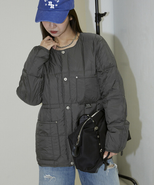 TAION ダウンジャケット ダウン TAION/タイオン WORK CREW NECK