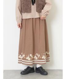Samansa Mos2（サマンサモスモス） ロング スカート 「WEB限定」花柄