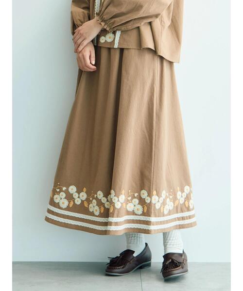 Samansa Mos2（サマンサモスモス） ロング スカート 「WEB限定」花柄