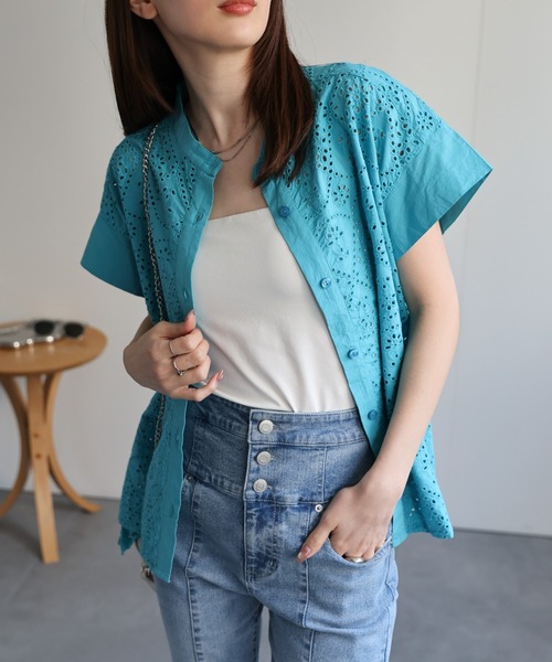 「sakishimatokyo」 半袖ブラウス M オフホワイト レディース_画像9