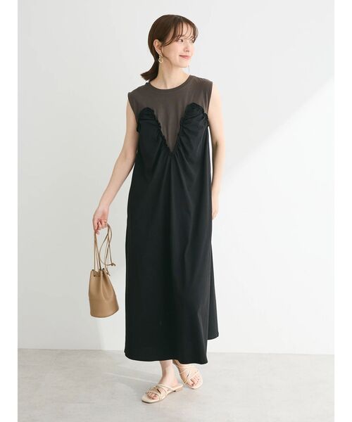 「Sugar spoon」 ノースリーブワンピース FREE チャコールグレー レディース_画像2