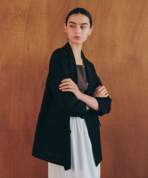 「YECCA VECCA」 テーラードジャケット FREE ブラック レディース_画像4