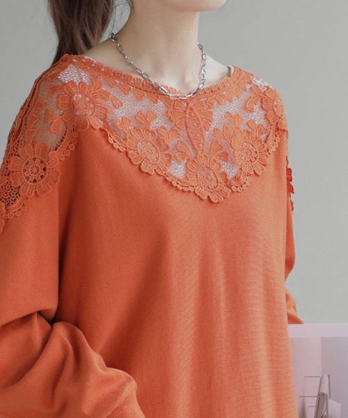 「HUG.U」 長袖ニット FREE グレー レディース_画像2