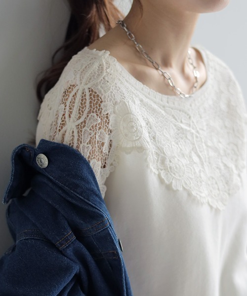 「HUG.U」 長袖ニット FREE グレー レディース_画像7