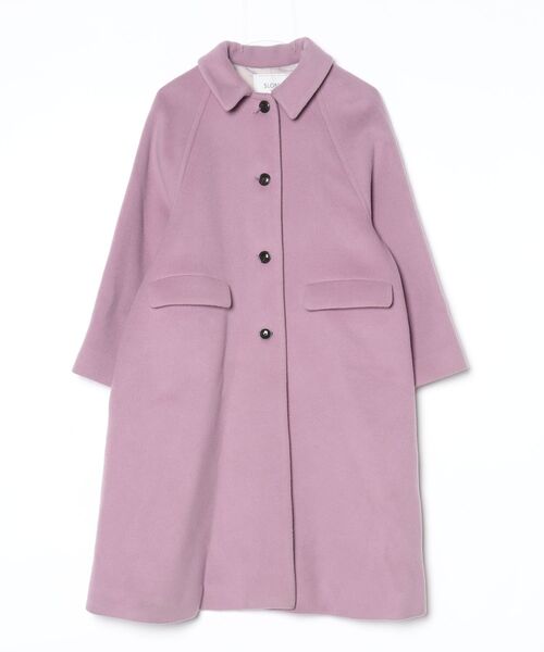 SLOBE IENA ピンクウールコート SLOBE IENA（スローブイエナ） ステンカラーコート 38 ピンク