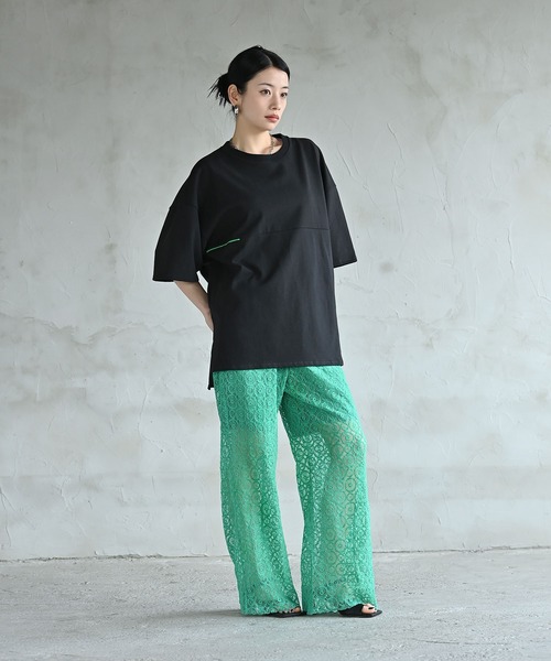 「funda mine」 半袖Tシャツ 01 ブラック レディース_画像8