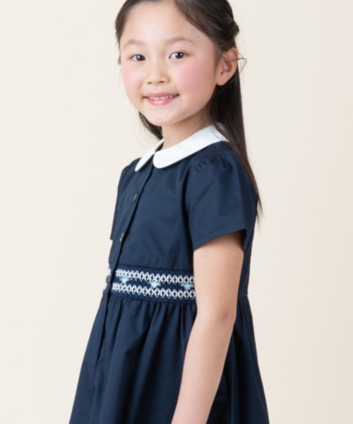 「CHOPIN」 「KIDS」半袖ブラウス 100cm ネイビー キッズ_画像9