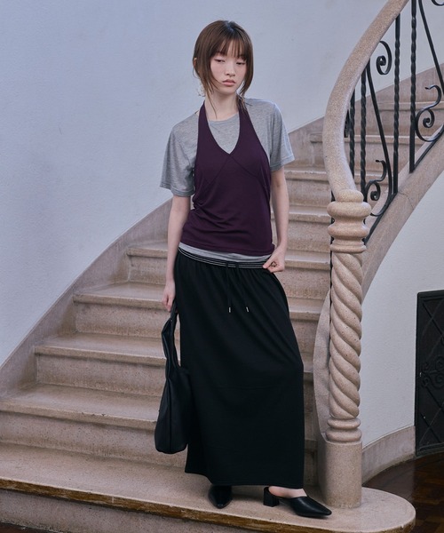 Unblend tシャツ 半袖 「Unblend」2セット レイヤード シアー