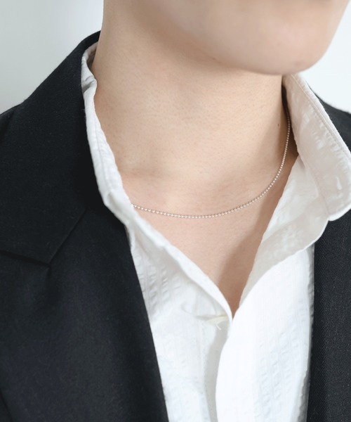 TEN. ネックレス SILVER925 ボールチェーンコンビネックレス 50cm