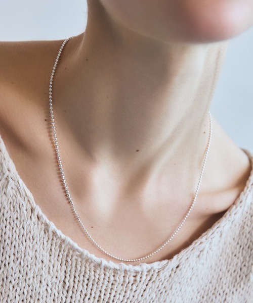 TEN. ネックレス SILVER925 ボールチェーンコンビネックレス 50cm