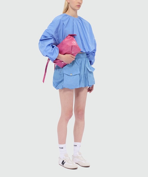 スカート タフタ バルーンミニスカートの画像