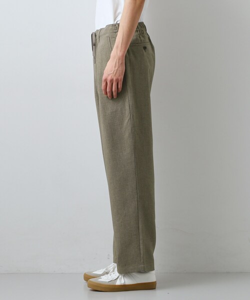 THE SHOP TK uvカット ワイドパンツ パンツ 「LINO FINE」リネンライク