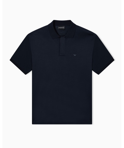【新品】エンポリオアルマーニ　メンズ・襟ロゴポロシャツ　L(50相当) EMPORIO ARMANI エンポリオアルマーニ ポロシャツ メンズ 総ロゴ
