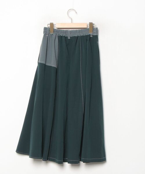 「179/WG」 フレアスカート MEDIUM グリーン レディース_画像2