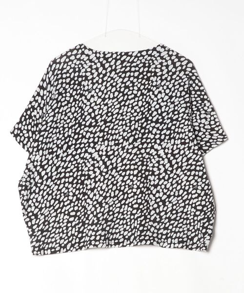 「marble sud」 レオパード半袖Tシャツ - ブラック レディース_画像2