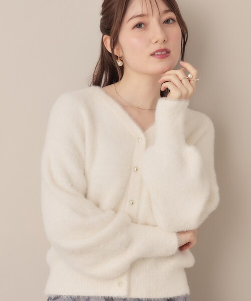 「couture brooch」 ニットカーディガン 36 ブラック レディース_画像5