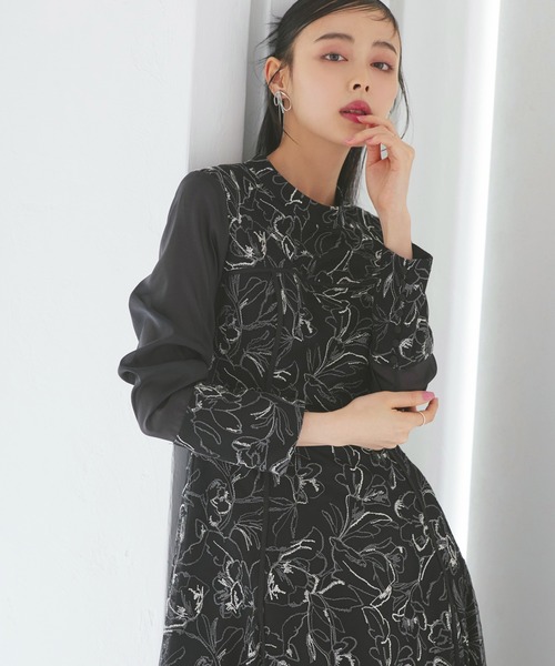 「RUIRUE BOUTIQUE」 長袖ワンピース L チャコール レディースの画像