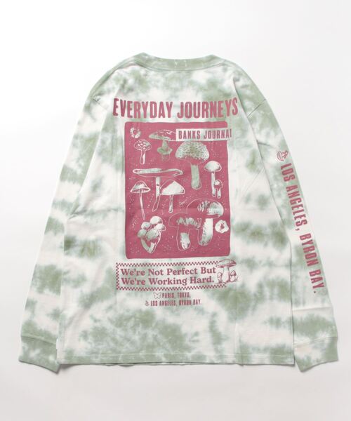 「BANKS」 「BANKS JOURNAL」長袖Tシャツ MEDIUM ライトグリーン メンズ_画像2