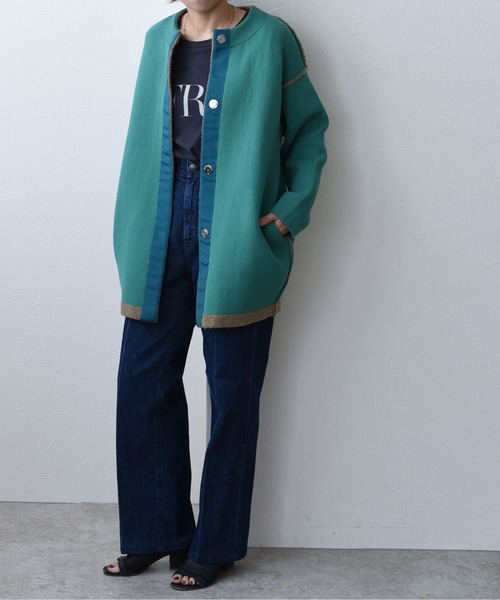 「Eimee Law」 ニットカーディガン 38 アイボリー レディース_画像9