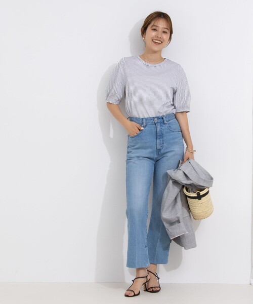 「NOLLEY'S」 半袖Tシャツ 36 チャコールグレー レディース_画像2