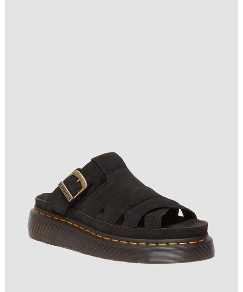 Dr. Martens ドクターマーチン サンダル ブラック レザー 25㎝ Dr.Martens（ドクターマーチン） シューズ - ブラック レディース