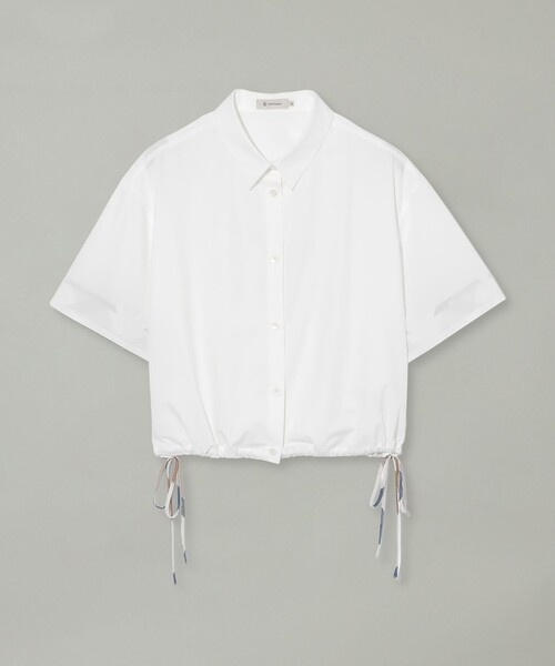 CB CRESTBRIDGE ブラウス シャツ 「Quiet checkシリーズ」クロップド