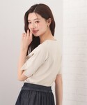 tシャツ 「接触冷感」スクエアネックワイドリブ...の詳細画像5