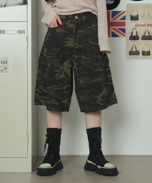 dispark ハーフパンツ カーゴパンツ 短パン DISPARK/カーゴカモフラ