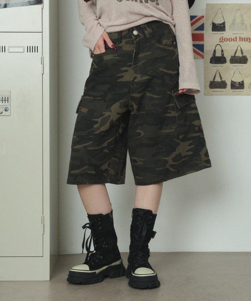 dispark ハーフパンツ カーゴパンツ 短パン DISPARK/カーゴカモフラ