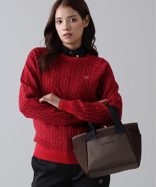 St ANDREWS トートバッグ 「St ANDREWS」ロゴカートバッグ レディース