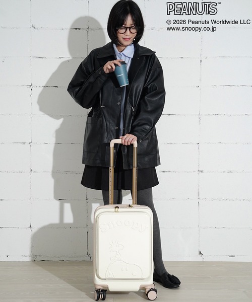 PEANUTS スーツケース 02”「PEANUTS」25L/1〜2泊 フロントオープン