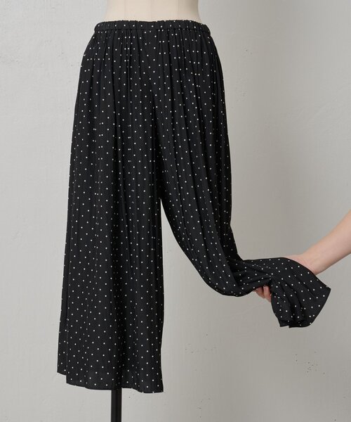BEARDSLEY（ビアズリー） ワイドパンツ パンツ ドットシワシフォン