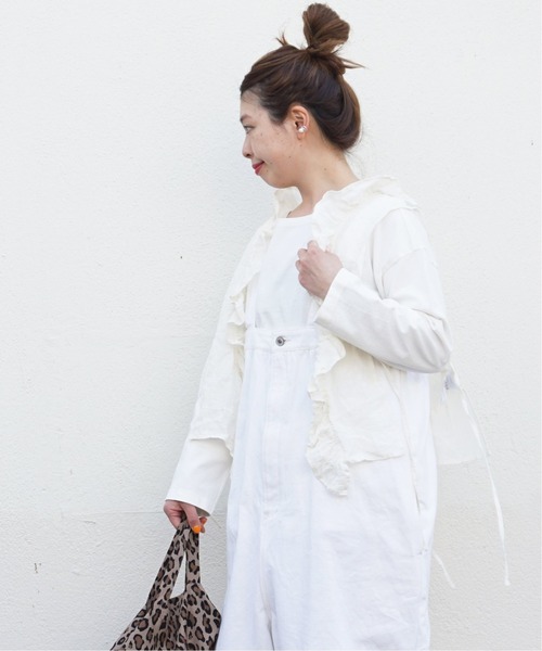 journal standard luxe リネンフリルジレ・ベスト JOURNAL STANDARD LUXE ベスト リネンワッシャー フリルジレ
