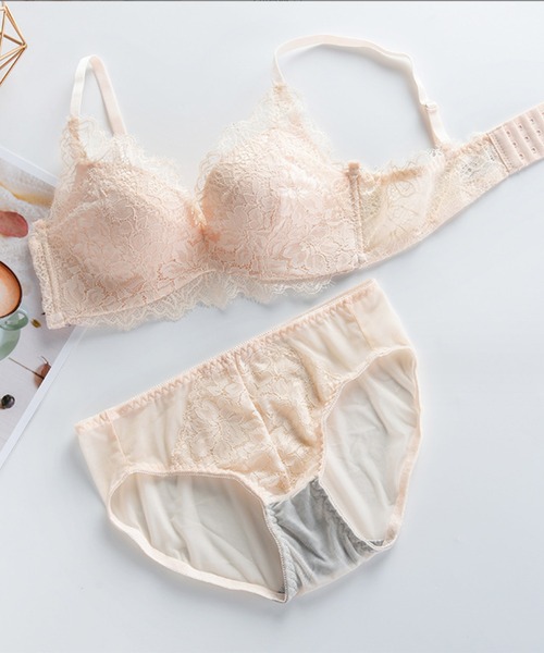 Lace Ladies ブラジャー ショーツセット ノンワイヤー