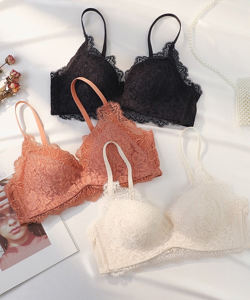 Lace Ladies ブラジャー ショーツセット ノンワイヤー