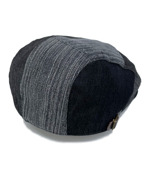 KAPITAL キャピタル ゴブラン デニム ベレー帽 パッチワーク 日本製 polcadot（ポルカドット） 帽子 ベレー帽 DENIM PATCH HUNTING/デニム