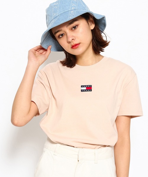 TOMMY JEANS tシャツ バッジロゴTシャツ レディース : ZOZOTOWN