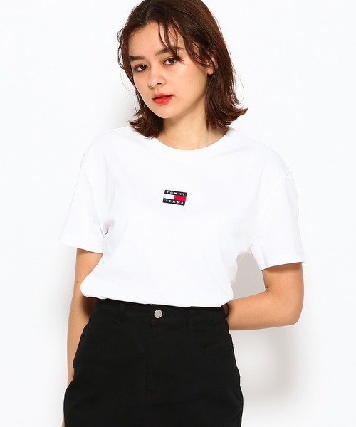 TOMMY JEANS tシャツ バッジロゴTシャツ レディース : ZOZOTOWN