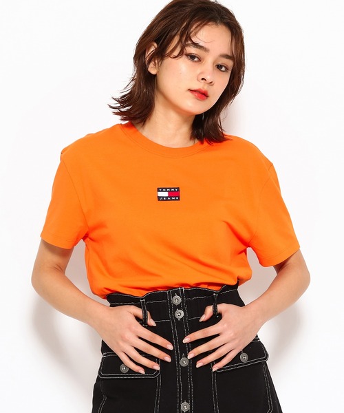 TOMMY JEANS tシャツ バッジロゴTシャツ レディース : ZOZOTOWN